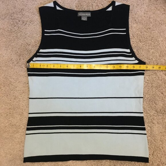 Blue Striped Rayon Blend Tank Top - Picture 10 of 13